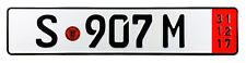 Mercedes Porsche Stuttgart Red Export German License Plate - Unique Number NEW picture