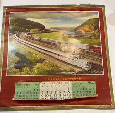 Original Calendar  Dynamic Progress 1956 by Grif Teller Trains Rail picture