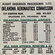 1971 Oklahoma City Aeronautics Commission Flight Sequence Code Procedures Ruler picture
