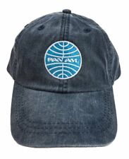 Pan Am American Midnight Blue Embroidered Logo Adjustable Baseball Golf Cap Hat picture