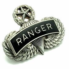 Airborne Master Jump wing RANGER Oxidized US Army Military Insignia Badge PIN picture