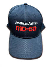 American Airlines McDonnell Douglas MD-80 Embroidered Logo Adjustable Blue Hat picture