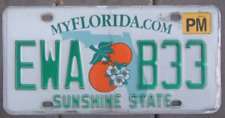 One FLORIDA double Orange license plate Your choice   EWA B 33 picture