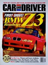 FIRST DRIVE Z3 BMW ROADSTER - CAR AND DRIVER MAGAZINE, JANUARY 1996  picture
