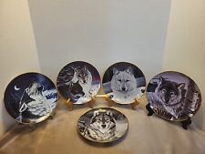 IWC Franklin Mint Set Of 5 WOLF Collector Plates By Cassandra Graham  picture