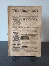 1892 THE IRON AGE Hardware Iron And Metal Trades Review David Williams New York picture