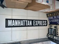 NYC BUS ROLL SIGN MANHATTAN EXPRESS UPTOWN DOWNTOWN COLLECTIBLE EAST WEST SIDE picture
