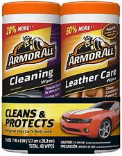 Armor All Cleaning and Leather Care Wipes, 30 Count Each (Pack of 2) picture