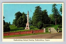 Fredericksburg VA-Virginia, Fredericksburg National Cemetery, Vintage Postcard picture