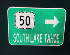 SOUTH LAKE TAHOE, Nevada route road sign 18