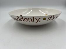 Peanuts Ceramic 9x2in Snoopy & Friends Suddenly, it's Fall Serving Bowl Cer2125 picture