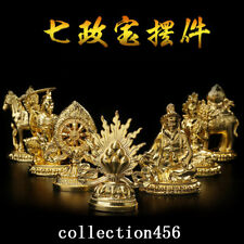 a set  Tibetan biography  Buddhism  Gilding  Seven political treasures  statue picture