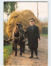 Postcard Farmer with hay cart, Ireland picture