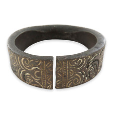 .1700s/ 1800s SUPERB HEAVY DECORATIVE BRONZE AFRICAN “MANILLA” CURRENCY BRACELET picture