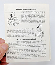 Vintage 1964 Doctors Baby Feeding Booklet Modern Methods Of Preparing Formula picture