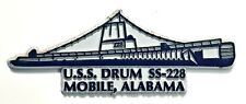 U.S.S. Drum SS-228 Mobile Alabama WW2 Submarine display souvenir fridge magnet picture