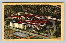 Tucson AZ-Arizona Aerial View St. Mary's Hospital Sanatorium Vintage Postcard picture