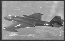 AVIATION MILITARY MARTIN B-57B LIGHT BOMBER USAF MUTOSCOPE POSTCARD (c. 1940s) picture