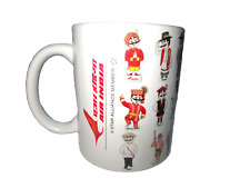 Air India Airlines Coffee Cup Mug with Handle Men Mustaches from all Countries picture