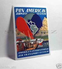 PAN AMERICAN Airways Vintage Style Travel Decal / Vinyl Sticker, Luggage Label picture