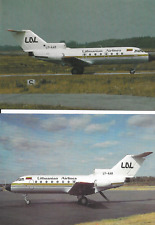 LITHUANIAN AIRLINES POSTCARDS, 2 YAK40 picture