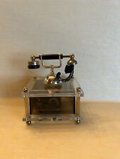 Vtg Clear Lucite Revolving Telephone Music Box      d8 picture