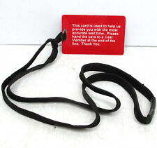 Authentic Red Walt Disney World Parks Plastic Wait Time Card Lanyard picture