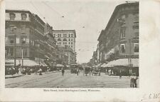 WORCESTER MA - Main Street from Harrington Corner showing Trolley - udb - 1906 picture