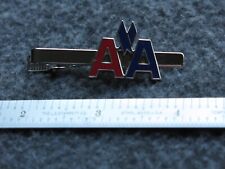 AMERICAN AIRLINES / AA DOUBLE A RED & BLUE LOGO TIE BAR. picture