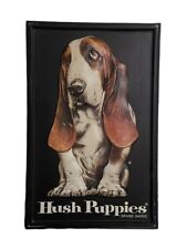 Vintage 1970s Hush Puppies Brand Shoes Store Sign Display Standee 16” X 10.5” picture