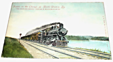 1908 C&NW CHICAGO & NORTH WESTERN OVERLAND LIMITED POST CARD picture