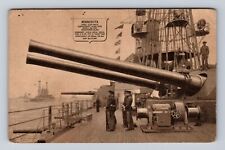 MN-Minnesota, Battle Ship And Cannon, Transportation, Antique, Vintage Postcard picture