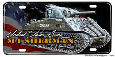 United States Army M4 Sherman Tank Aluminum License Plate picture