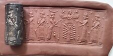 Old  Near Eastern old jade stone cylinder seal intaglio stamp  Bead rare picture