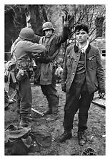 YOUNG GERMAN SOLDIER POWS CAPTURED BY U.S. TROOPS WW2 WWII 4X6 PHOTO picture