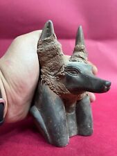 Ancient Egyptian Anubis Statue Mummy Pharaonic Rare Antique Egypt Pharaoh picture