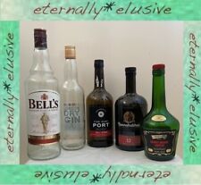 Job Lot 5x EMPTY BELLS BUNNAHABHAIN Whisky Gin Port Glass Bottles UpCycle Crafts picture