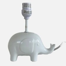 Elephant Lamp Light White Trunk Up Nursery Bedside Accent Childrens Room ** picture