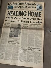 Apollo 11 Heading Home. L.A. Times, July 22, 1969 - Newspaper picture