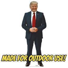 PRESIDENT DONALD TRUMP Lifesize Plastic OUTDOOR YARD SIGN Standee Standup  MAGA picture