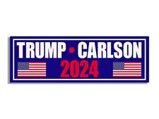 3x9 inch Trump Carlson 2024 Bumper (tucker carlson fox  rep decal vinyl) picture