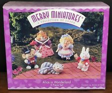 Hallmark Merry Miniatures Alice in Wonderland 5 Piece Set (1996) NIB picture