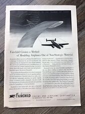 1943 Fairchild Engine And Airplane Page Corporation Ad Advertisement picture
