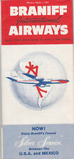 Braniff US airline 1961 timetable picture