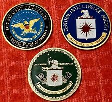 - CIA Special Oprrations Group Department Of Defense Challenge Coin Set Of 3 picture