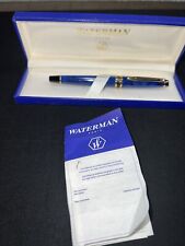 Waterman Paris  Fountain Pen Blue Marble In Box picture