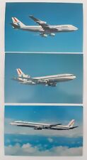 Lot Vintage UNITED AIRLINES POSTCARDS Boeing 747, Super DC-8, Douglas DC-10 UAL picture