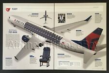 2018 DELTA AIR LINES Boeing 737-800 jet cutaway AD airlines airways advert picture