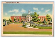 1945 High School Building Entrance View Scituate Massachusetts MA Postcard picture