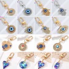 Fashion Turkish Lucky Evil Eye Crystal Keychain Keyring Women Men Jewelry Gift picture